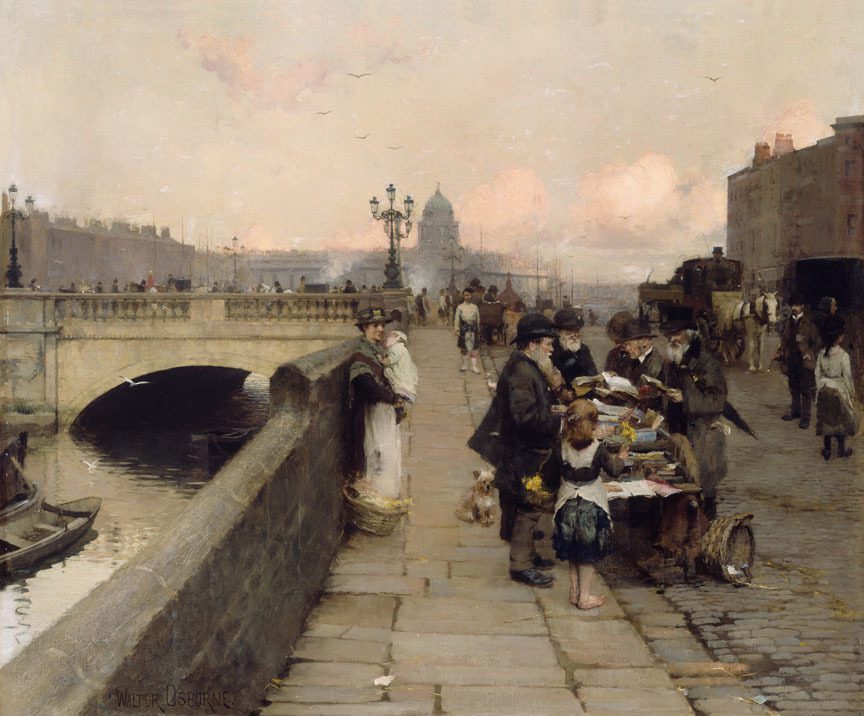 "Dublin Streets: A Vendor Of Books," by Walter Osborne.