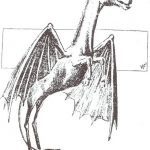 Illustration of the Jersey Devil, from 1909 in the Philadelphia Post.