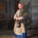 "Lithuanian Girl With Palm Sunday Fronds," by Kanuty Rusiecki.