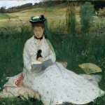 Edma Morisot as the subject of "Painting Of The Artist's Sister," by Berth Morisot.