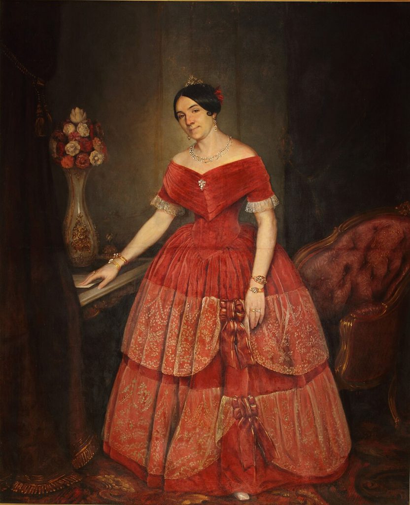 "Portrait Of Manuelita Rosas," by Prilidiano Pueyrredón. 1851.