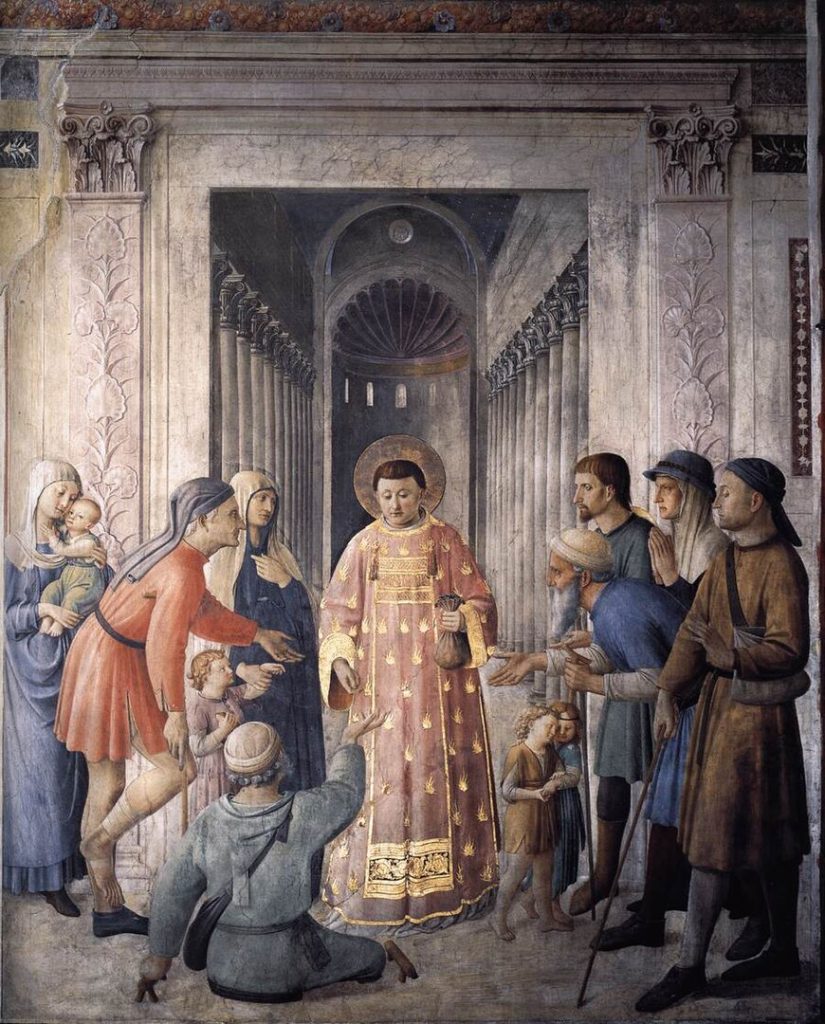 "Saint Lawrence Distributing Alms," by Fra Angelico.