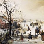 "Winter Scene On A Canal," by Hendrick Avercamp.