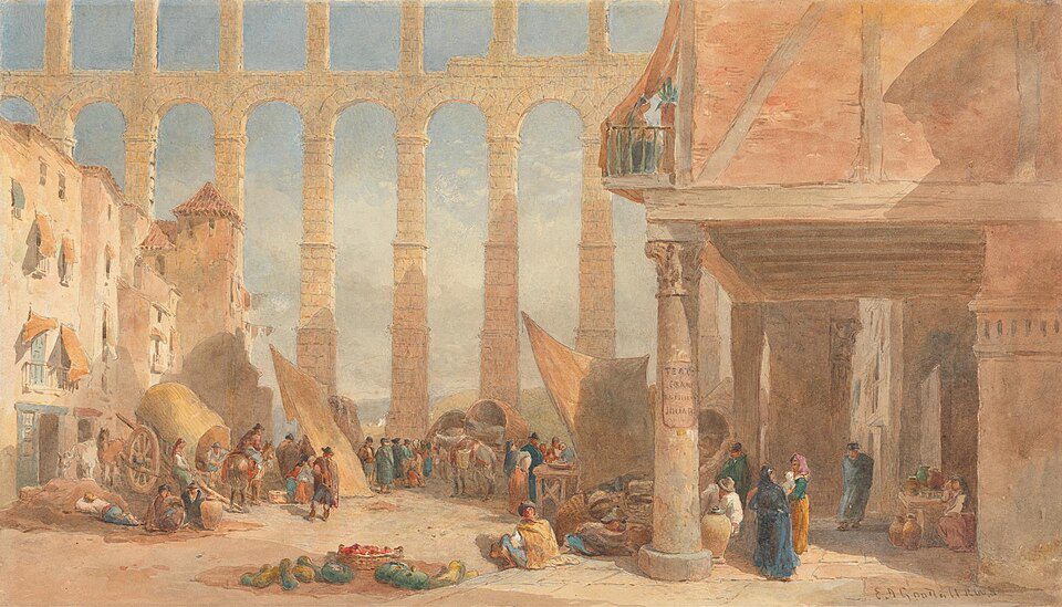 "Aqueduct At Segovia," by Edward Angelo Goodall.