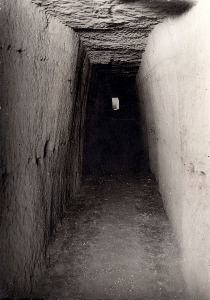 Passageway in the Catacombs of Paris.