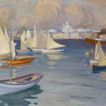 "The Nyländska Jaktklubben Harbour in Helsinki," by Albert Edelfelt. 1899.
