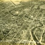 The first aerial photograph of Christchurch, New Zealand.