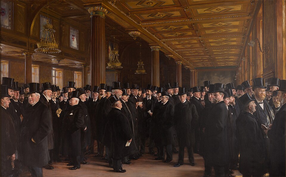 "From The Copenhagen Stock Exchange," by Peder Severin Krøyer.