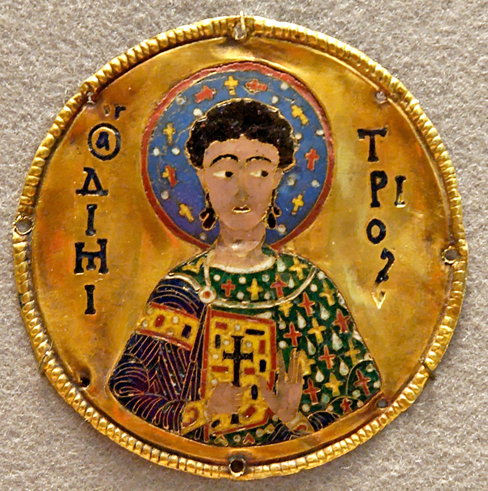 Saint Demetrios Medallion, Louvre, Paris, c. 1100.