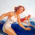 "Two Surfer Girles," by William Fulton Soare, 1935.