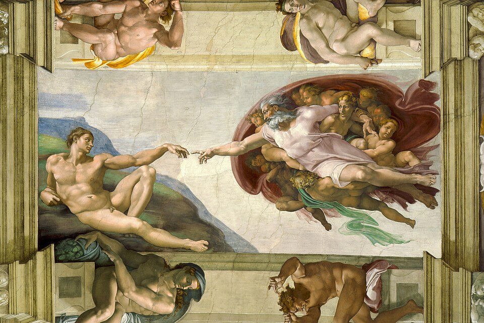 "The Creation Of Adam," by Michelangelo.
