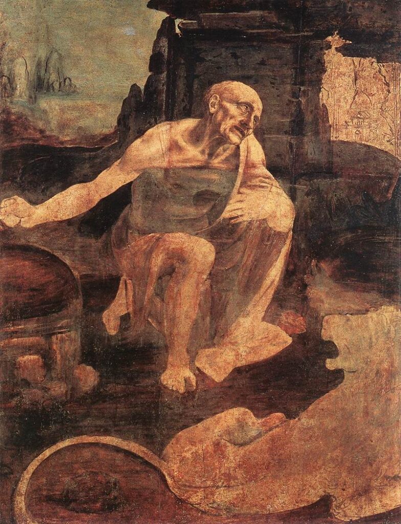 "Saint Jerome In The Wilderness," by Leonardo da Vinci.