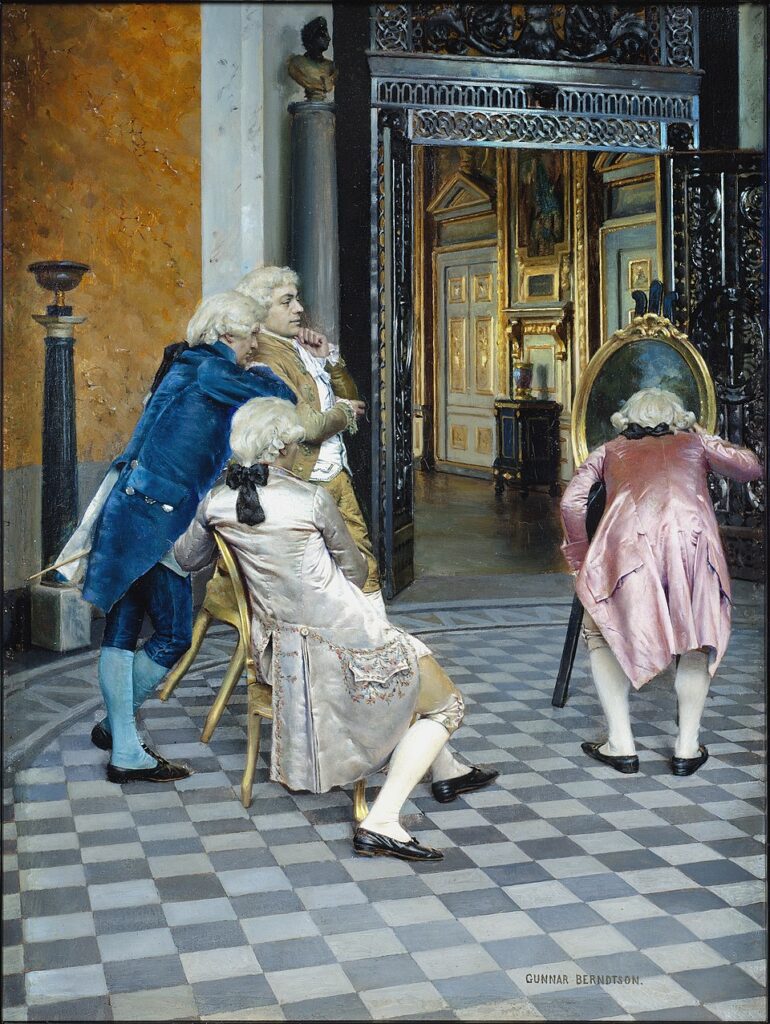 "Art Connoisseurs In The Louvre," by Gunnar Berndtson.