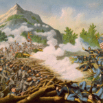 Painting of the Battle Of Kennesaw Mountain, Georgia.
