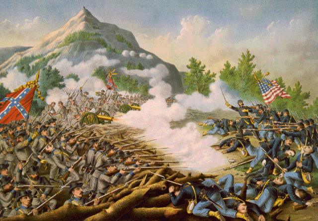 Painting of the Battle Of Kennesaw Mountain, Georgia.