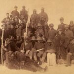Photograph of Buffalo Soldiers in Fort Keogh, Montana, 1890.