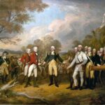 The surrender of General John Burgoyne.