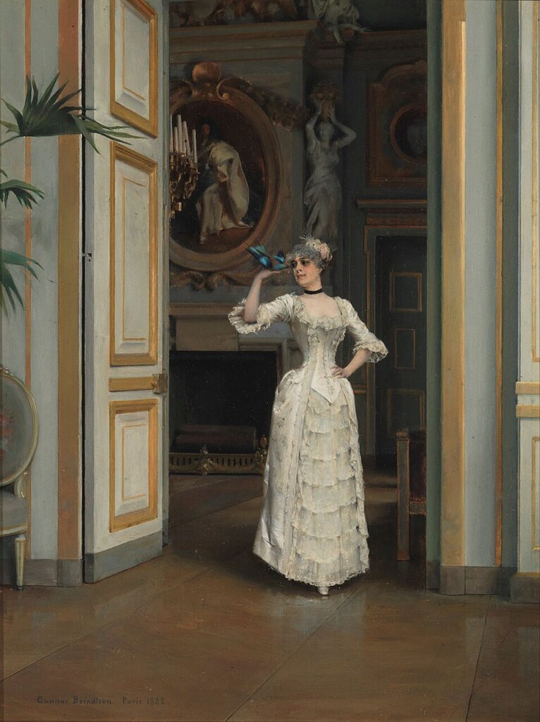 "Woman With A Bird At The Castle Of Maison Laffitte," by Gunnar Berndtson.