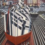"Dazzleships In Dry Dock At Liverpool," by Edward Wadsworth, 1919.