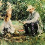"Eugène Manet And His Daughter In The Garden," by Berthe Morisot.