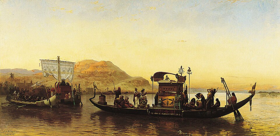 "Funeral Of A Mummy On The Nile," by Frederick Arthur Bridgman.