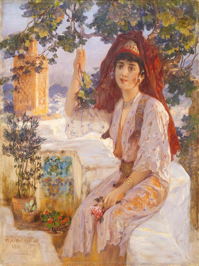 "Jeune Femme De Tlemcen," by Frederick Arthur Bridgman.