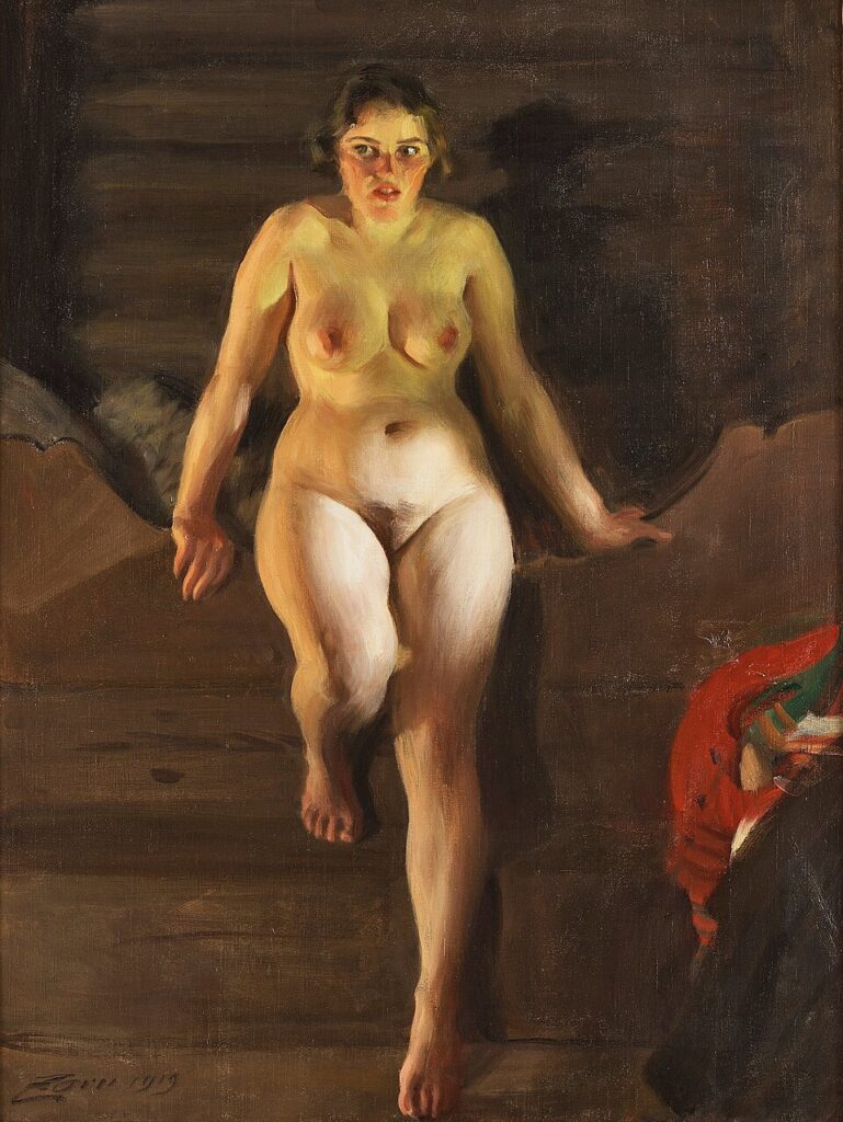 "Loft Bed," by Anders Zorn, 1919.