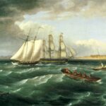 "Mouth Of The Delaware," by Thomas Birch, 1828.