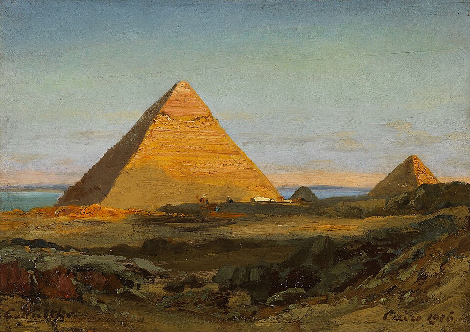 "Pyramids Of Giza," by Carl Wuttke, 1906.