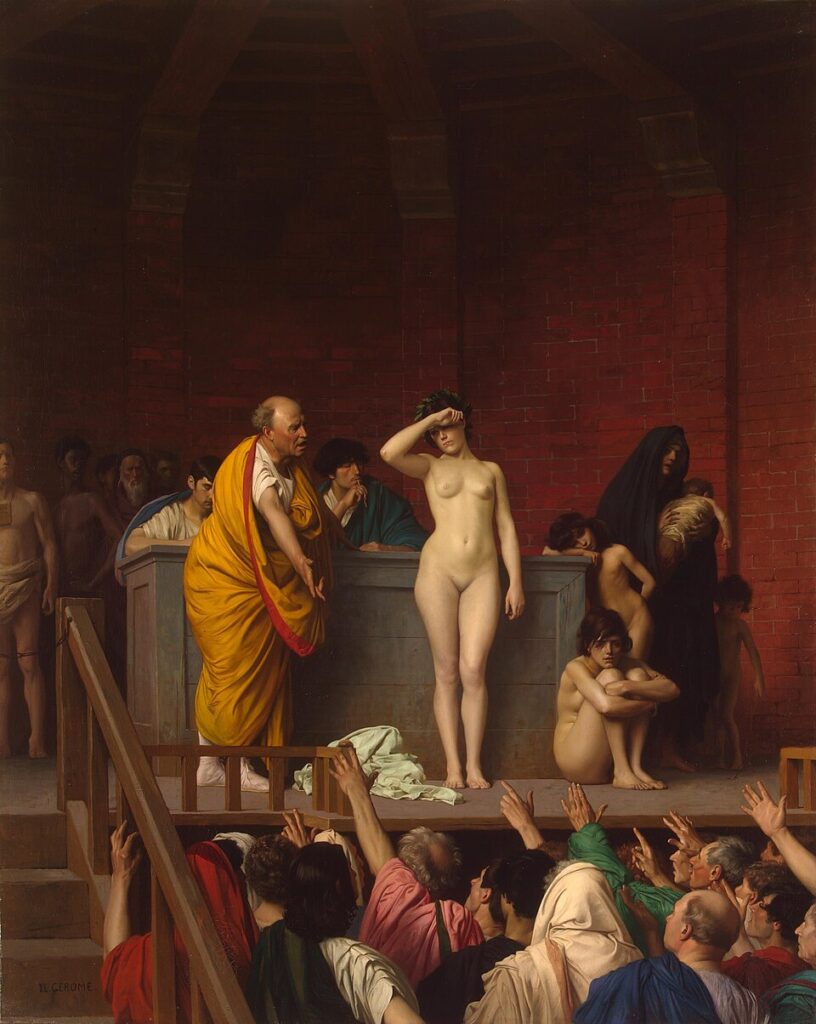 "Slave Market In Ancient Rome," by Jean-Léon Gérôme.