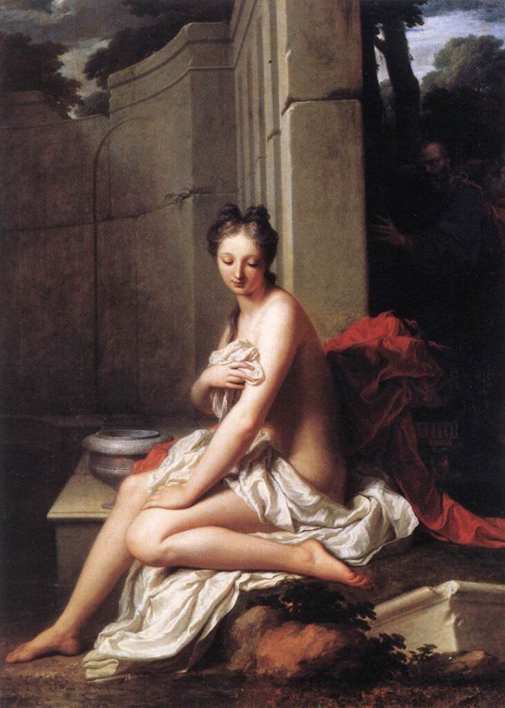 "Susanna And The Elders," by Jean Baptiste Santerre..