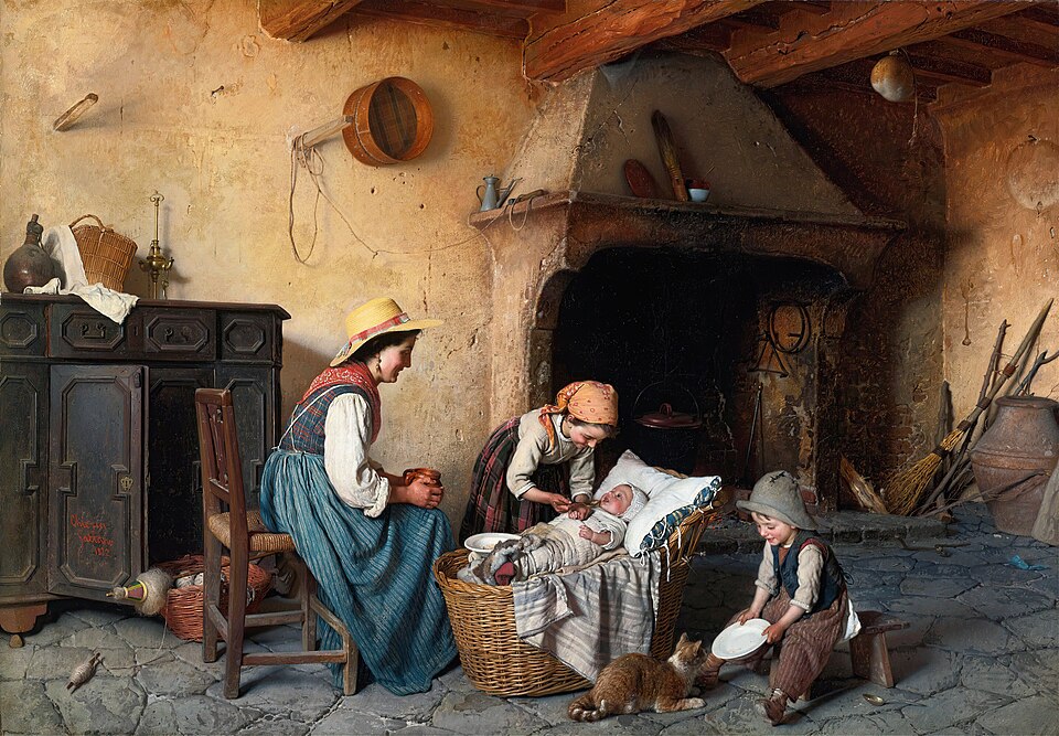 "The Baby's Food," by Gaetano Chierici.