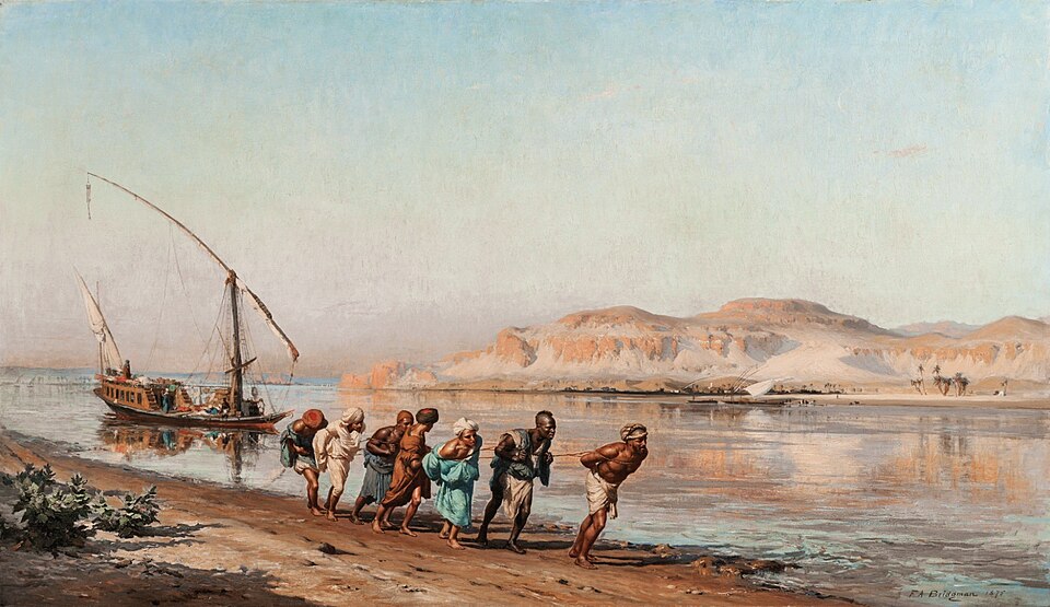 "Towing On The Nile," by Frederick Arthur Bridgman.