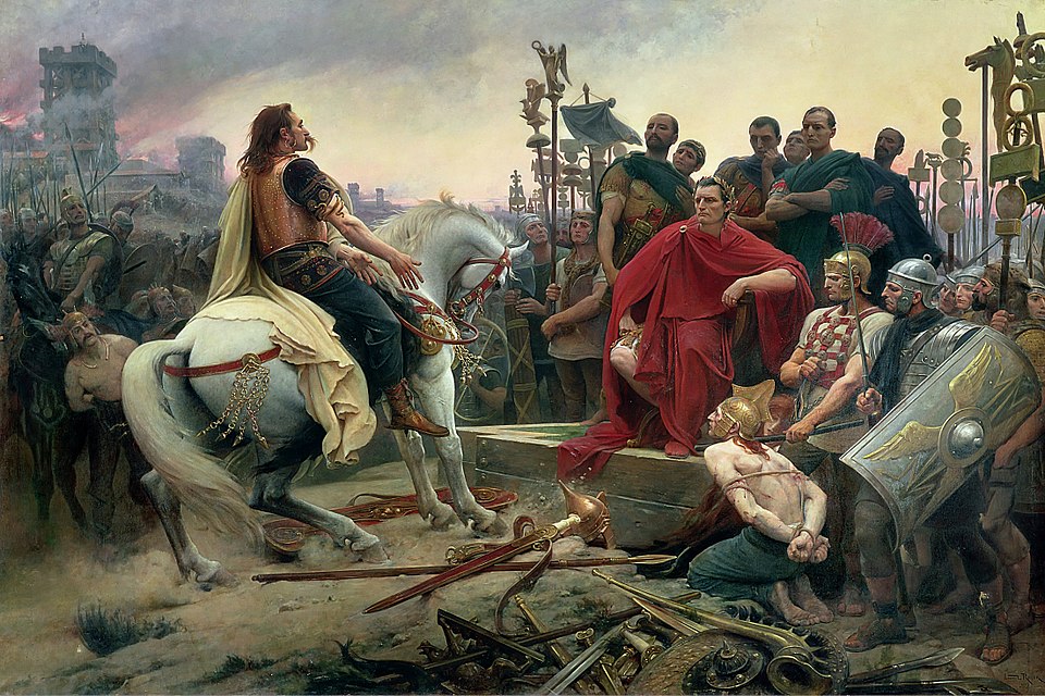 "Vercingetorix Throws Down His Arms At The Feet Of Julius Caesar," by Lionel Royer.