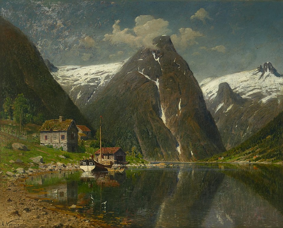 "Munken Gard I Esefjorden," by Eilert Adelsteen Normann.