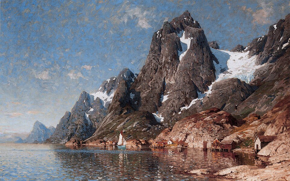 "Sailing On The Fjord," by Eilert Adelsteen Normann.