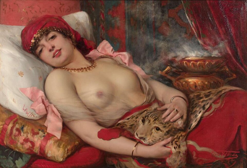 "Odalisque À La Panthère," by Leon Herbo.