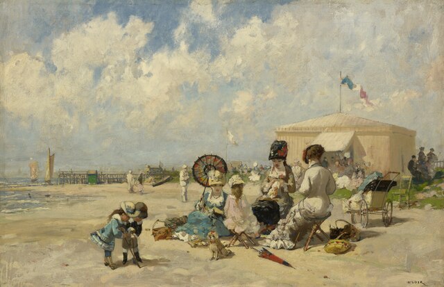 "At The Seashore," by Luigi Loir.
