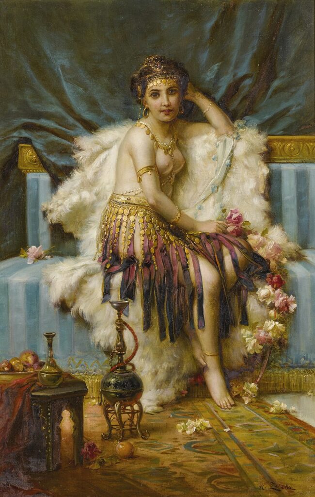 "Beauty With Flowers In An Interior," by Hans Zatzka.