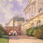 Catherine Palace, Cameron Gallery on the right, near St. Petersburg, Russia.