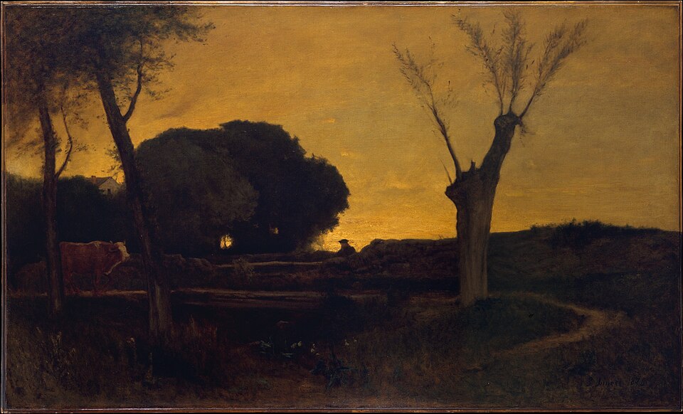 "Evening At Medfield, Massachusetts," by George Inness.