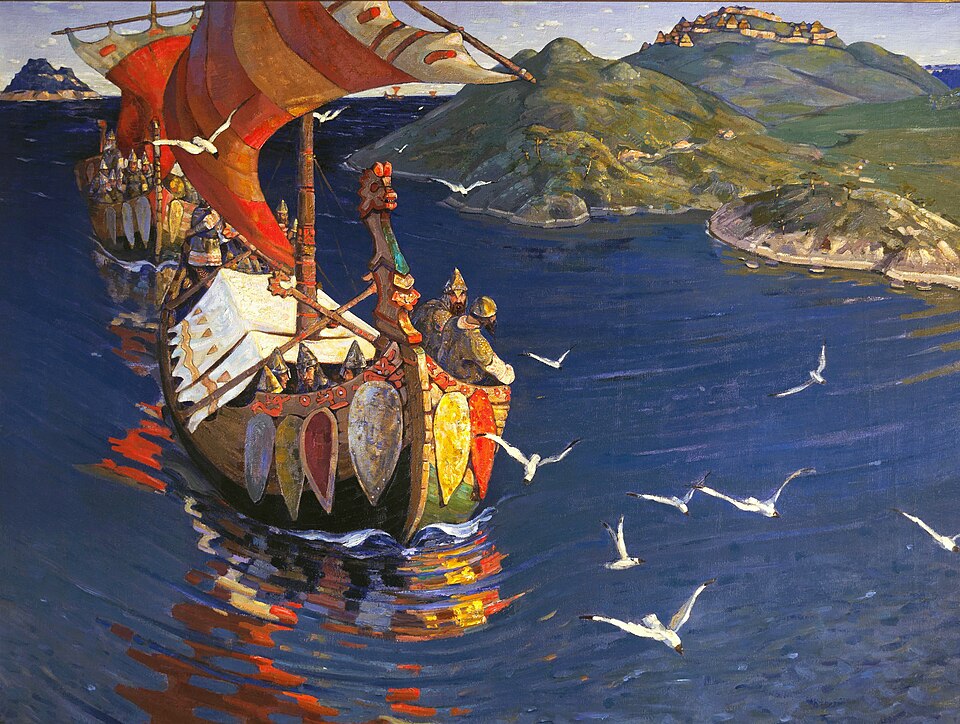 "Guests From Overseas," by Nicholas Roerich.