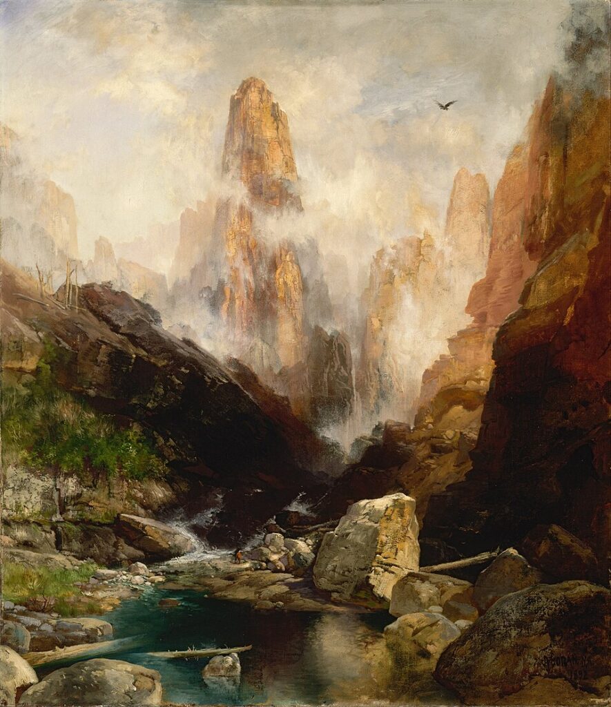"Mist In Kanab Canyon, Utah," by Thomas Moran, 1892.