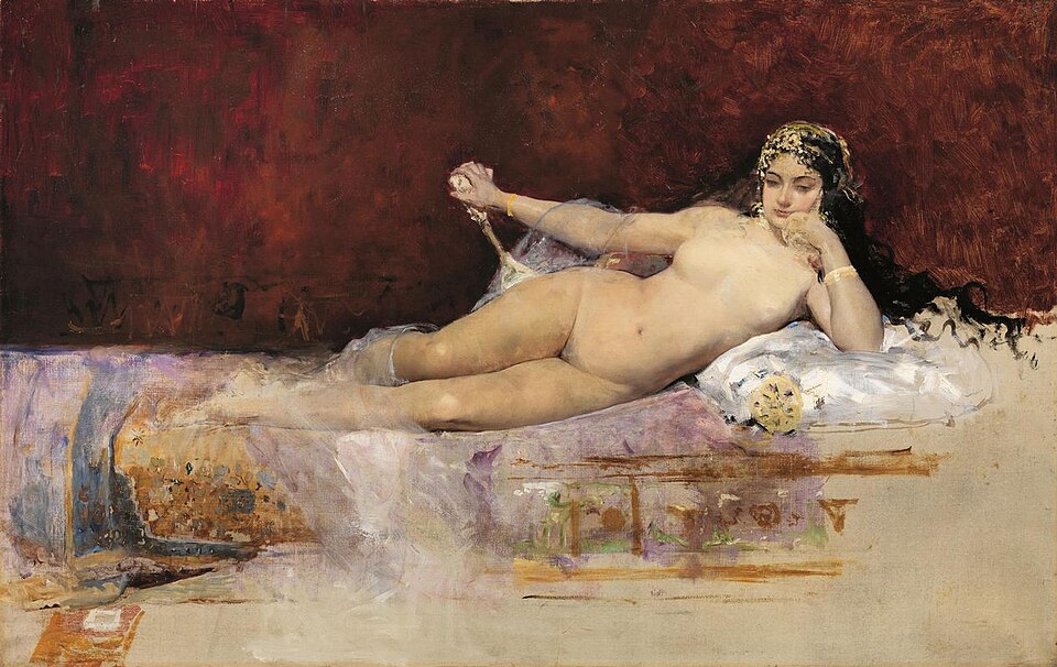 "Nudo Di Donna Su Una Ottomana," by Francesco Netti.
