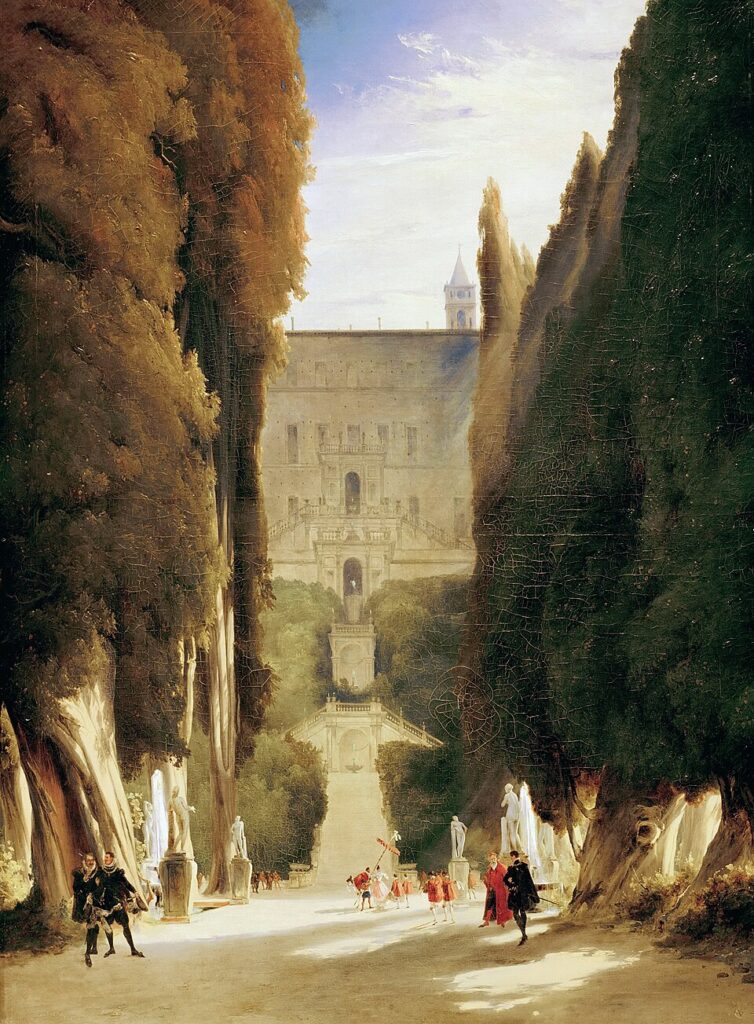 "Park Of The Villa D'Este," by Carl Blechen, 1830.