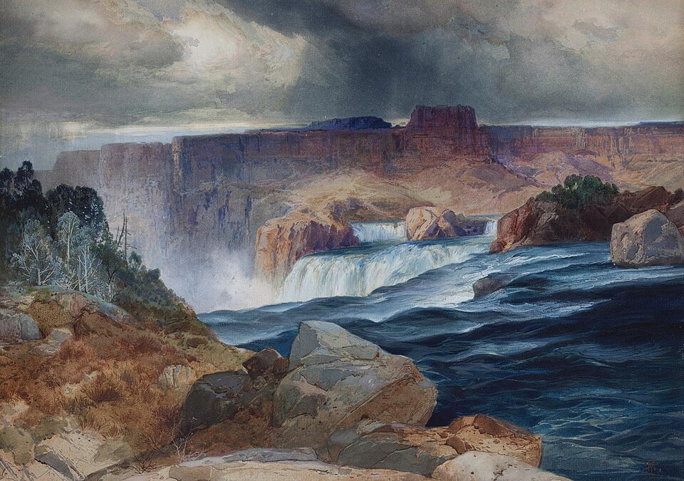 "Shoshone Falls, Idaho," by Thomas Moran.