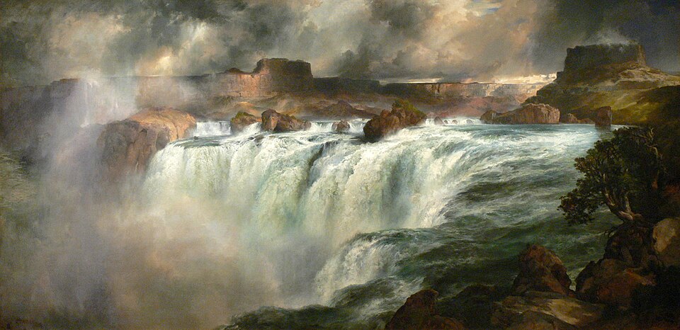 "Shoshone Falls On The Snake River," by Thomas Moran, 1900.