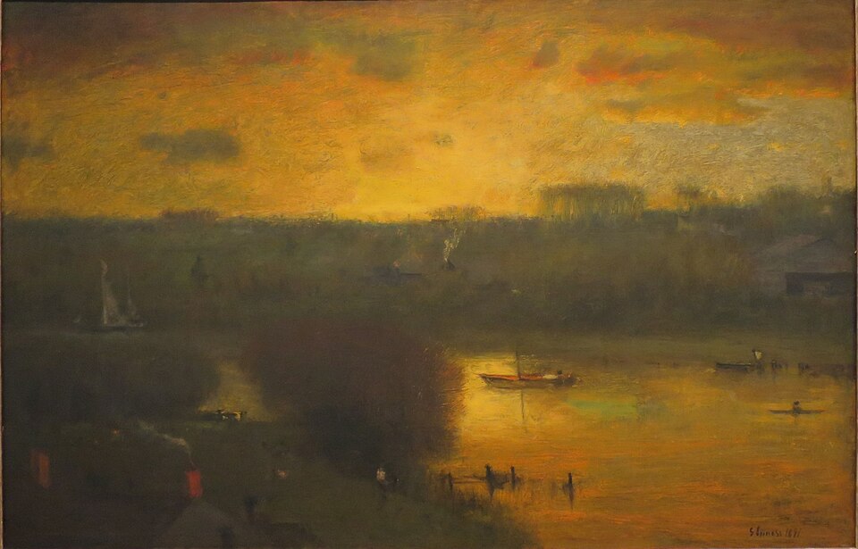 "Sunset On The Passaic," by George Inness.