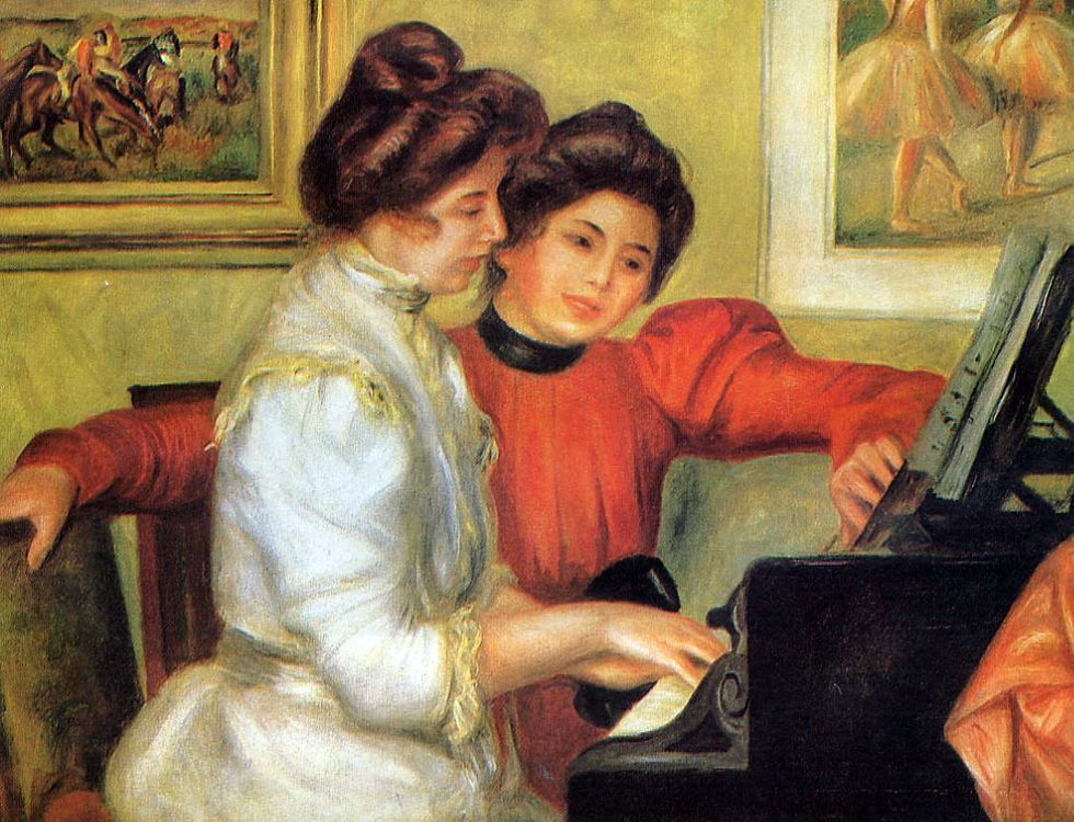 "Yvonne Et Christine Lerolle Au Piano," by Pierre Auguste Renoir.