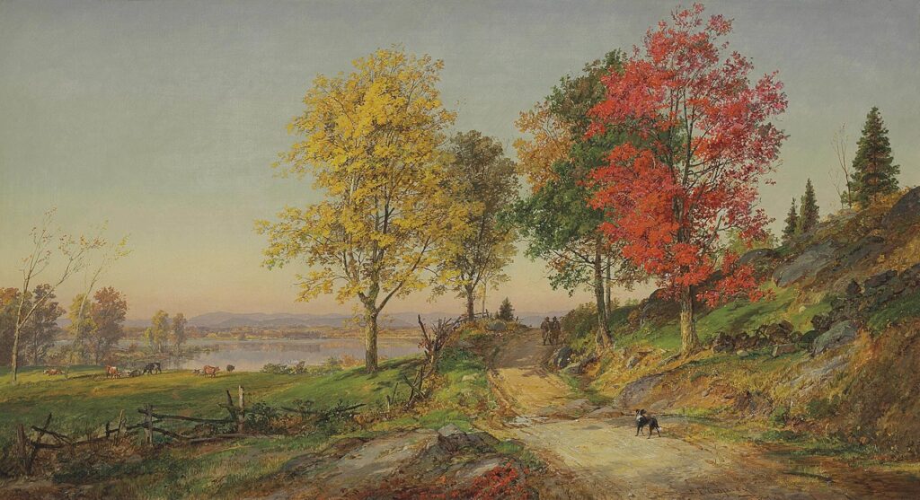 "Greenwood Lake," by Jasper Francis Cropsey, 1879.